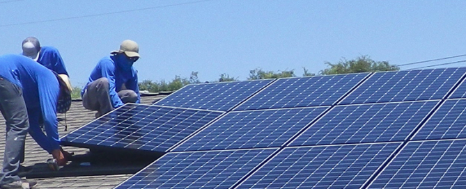 Precis Solar Employees Installing Solar