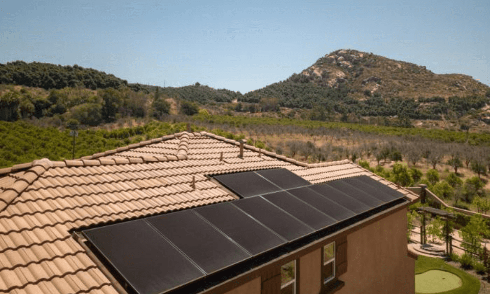 Solar home with SunPower solar panels.