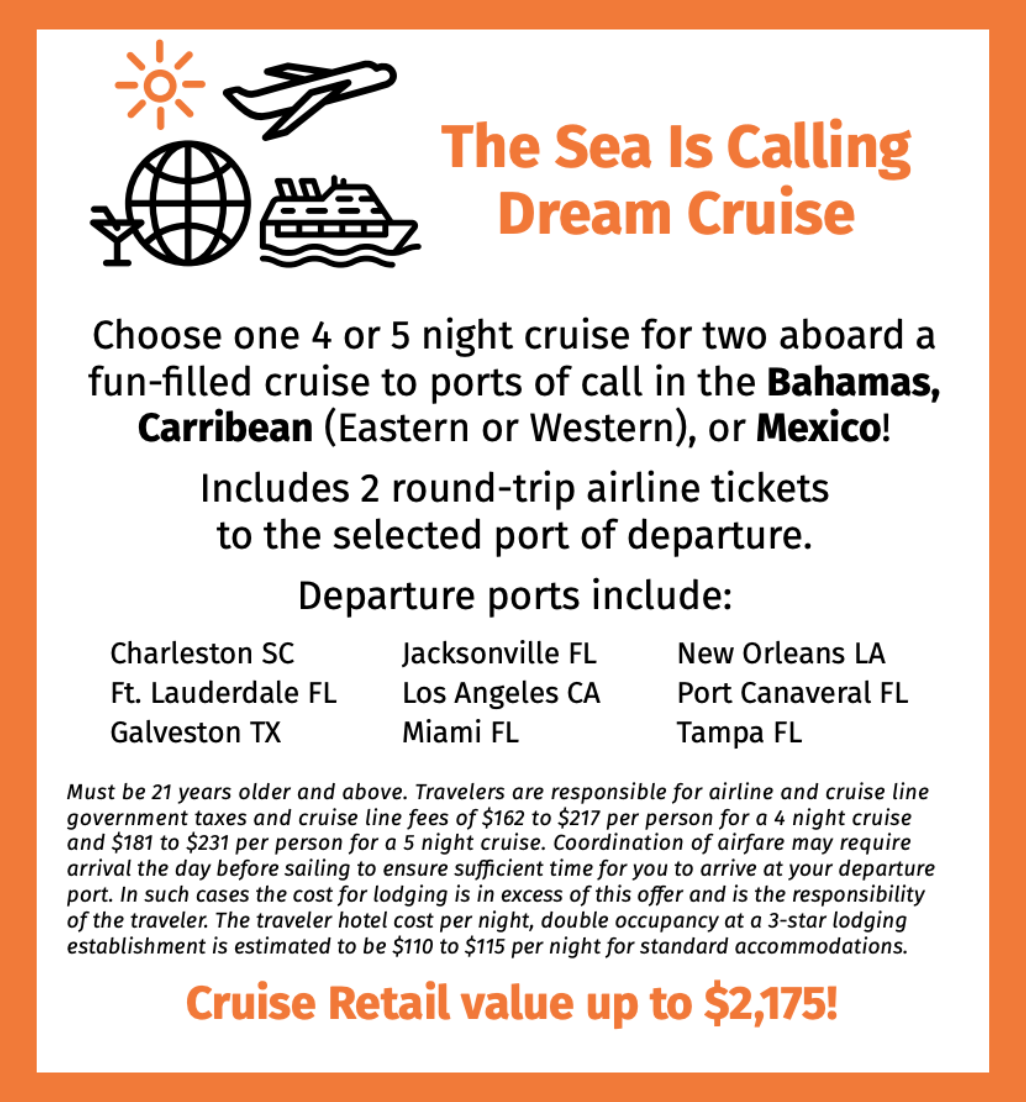 Dream Cruise offer with round-trip airfare and cruise to the Bahamas, Caribbean, or Mexico — featured by Precis Solar as part of exclusive vacation incentives. Dream Cruise offer with round-trip airfare and cruise to the Bahamas, Caribbean, or Mexico — featured by Precis Solar as part of exclusive vacation incentives.
